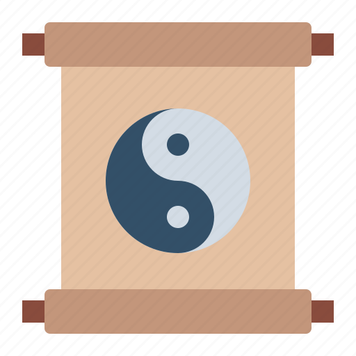 Scroll, balance, chinese, celebration, tradition, china, yin yang icon - Download on Iconfinder