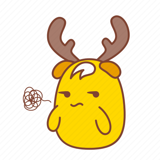 Angry, chicken, chip, mad, reindeer, sticker, unhappy icon - Download on Iconfinder