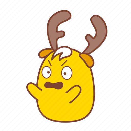 Argue, chicken, chip, disaggree, mad, reindeer, sticker icon - Download on Iconfinder