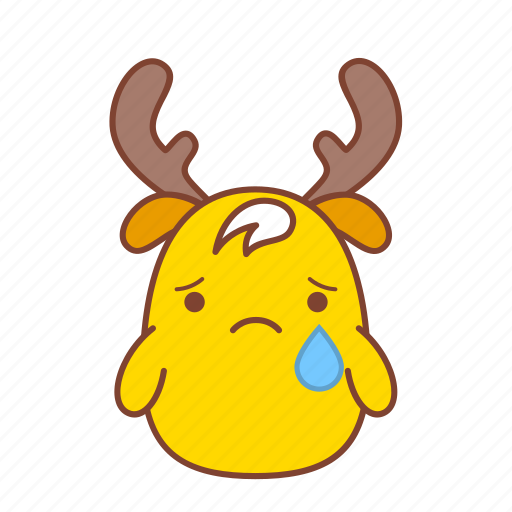 Chicken, chip, cry, reindeer, sad, sticker, tear icon - Download on Iconfinder