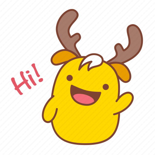 Chicken, chip, greeting, happy, reindeer, smile, sticker icon - Download on Iconfinder