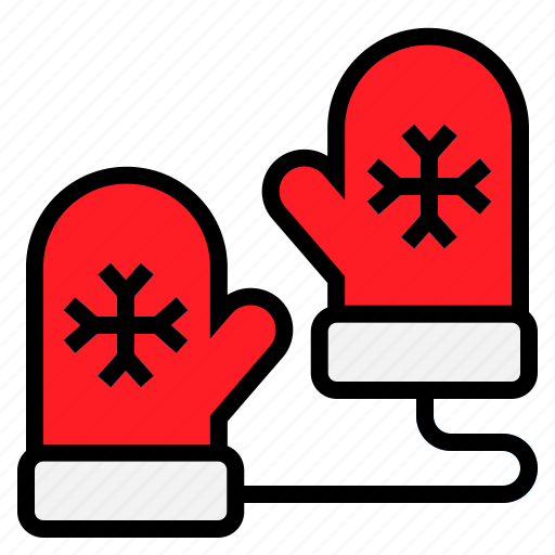 Christmas, glove, mitten, snow, winter icon - Download on Iconfinder