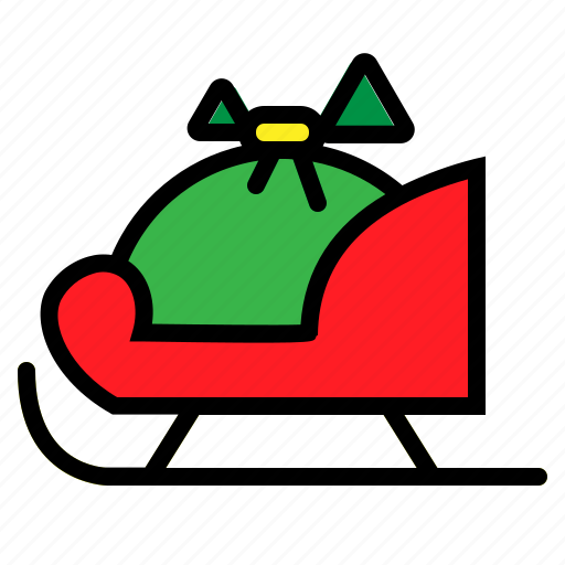 Christmas, gift, holiday, santa, sled, xmas icon - Download on Iconfinder