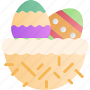 easter, spring, celebration, nest, eggs, egg, decoration