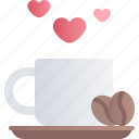 valentine, valentines day, love, coffee, drink, mug, hot