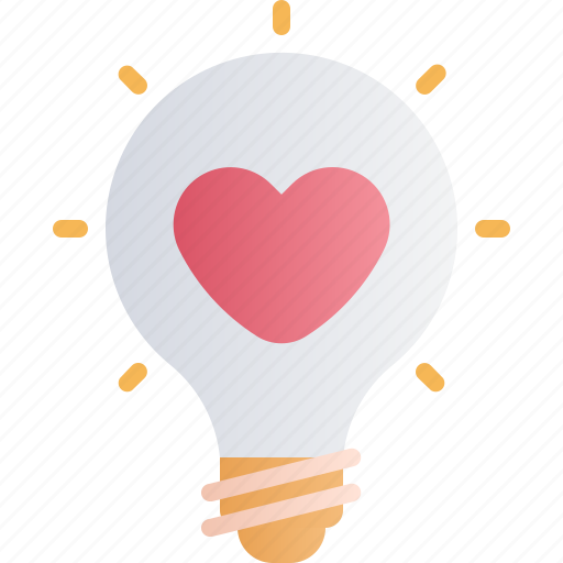 Valentine, valentines day, love, idea, light, lightbulb, heart icon - Download on Iconfinder