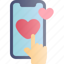 valentine, valentines day, love, smartphone, heart, message, app