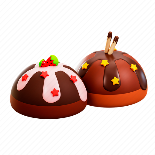 Chocolate, dessert, cup cake, sweet, pastry, bakery, chocolate cake 3D illustration - Download on Iconfinder