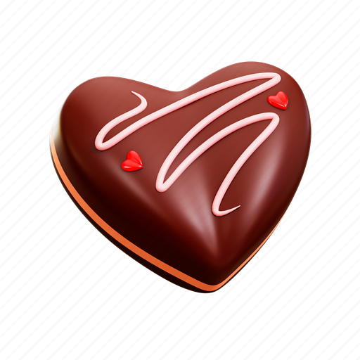 Love, chocolate, sweet, dessert, feeling, love day, emotion 3D illustration - Download on Iconfinder
