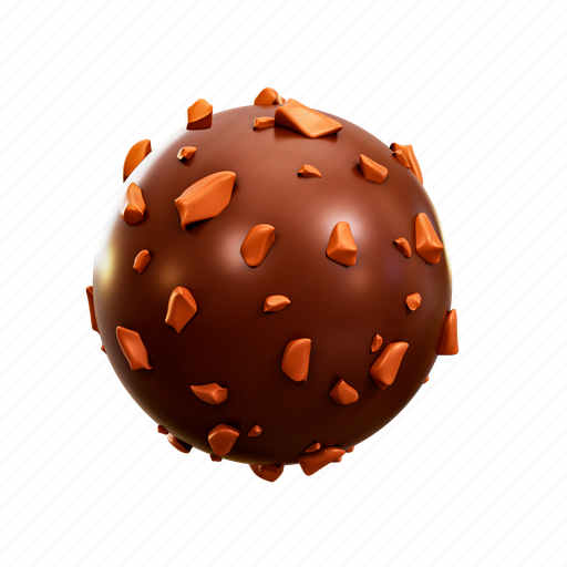 Chocolate, ball, chocolate egg, candy ball, dessert, candy, sweet 3D illustration - Download on Iconfinder