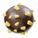chocolate, ball, nuts, hazelnut, food, sweet, dessert, chocolate ball, chocolate day 
