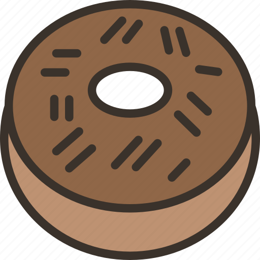 Donut, chocolate, glaze, pastry, appetizer icon - Download on Iconfinder