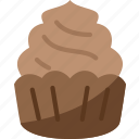 cupcake, chocolate, bakery, dessert, pastry