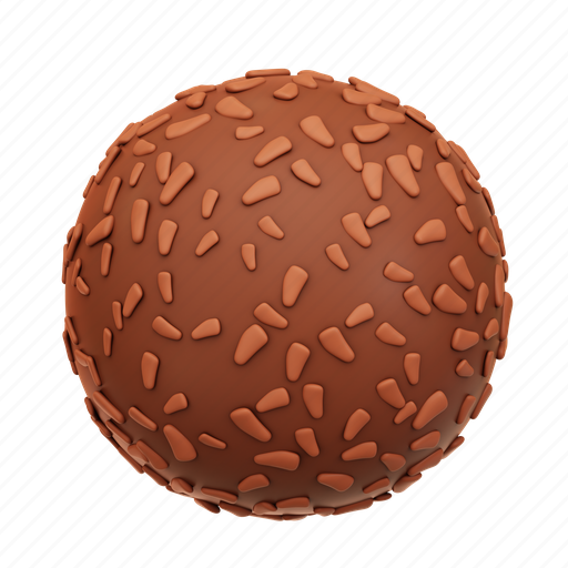 Chocolate, ball, sweet, dessert 3D illustration - Download on Iconfinder