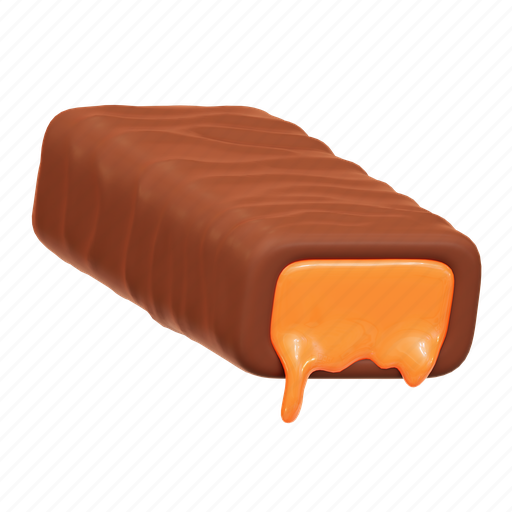 Chocolate, caramel, sweet, dessert 3D illustration - Download on Iconfinder