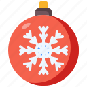 bauble, christmas, ornament, decoration, xmas, ball, snowflake, snow, traditional