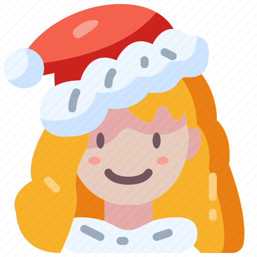 Young, christmas, profile, people, girl, woman, avatar icon - Download on Iconfinder