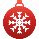 bauble, christmas, ornament, decoration, xmas, ball, snowflake, snow, traditional