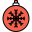 bauble, christmas, ornament, decoration, xmas, ball, snowflake, snow, traditional 