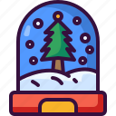christmas, decoration, decorations, snow, globe, ornament, tree