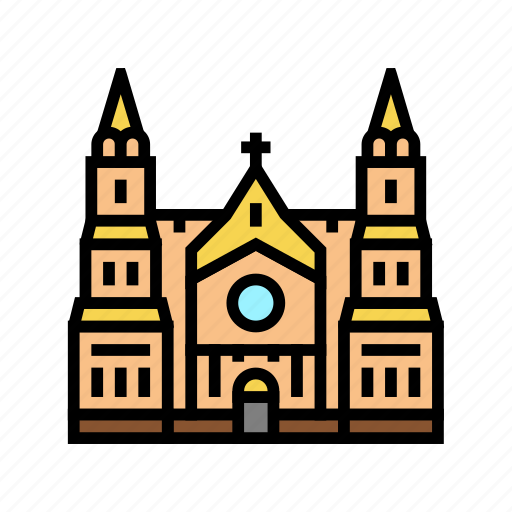 Cathedral, building, christianity, religion, church, cross icon - Download on Iconfinder