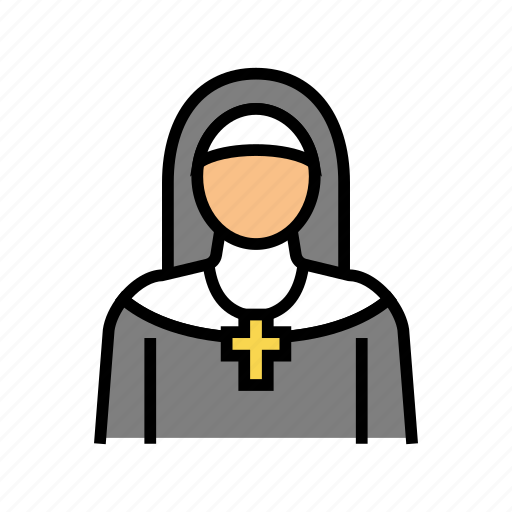 Nun, christianity, religion, church, cross, crucifixion icon - Download on Iconfinder