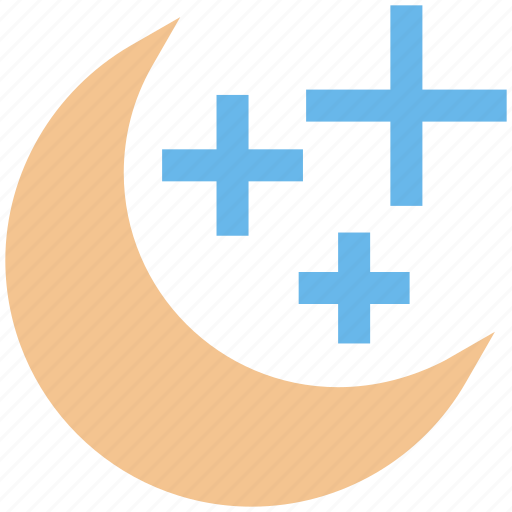 .svg, christmas, decoration, moon, moon stars, stars, weather icon - Download on Iconfinder