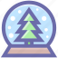 .svg, christmas, christmas tree, globe, pine, snow, tree 