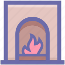 .svg, chimney, fire, fireplace, flame, furniture, interior