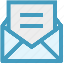 email, envelope, letter, message, open, sheet