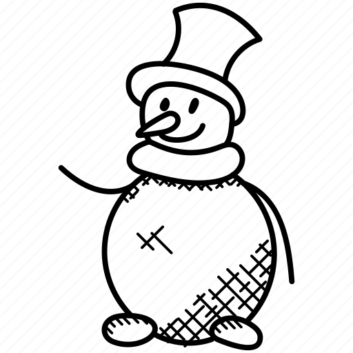 Cartoon snowman, granular snow, mantle of snow, snow sculpture, snowman icon - Download on Iconfinder