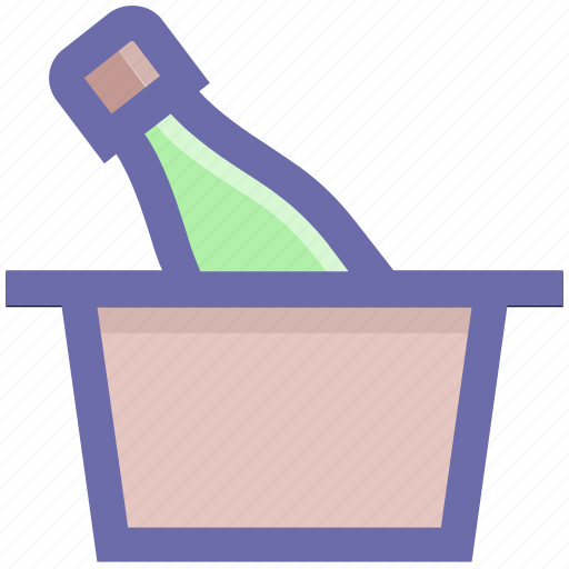 .svg, basket, bottle, cart, celebration, party, trolley icon - Download on Iconfinder