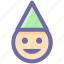 .svg, cartoon face, character, christmas, christmas elf, elf, party hat 
