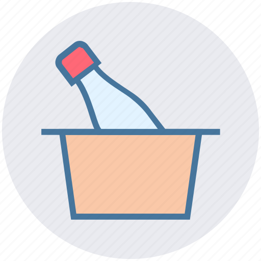 Basket, bottle, cart, celebration, party, trolley icon - Download on Iconfinder
