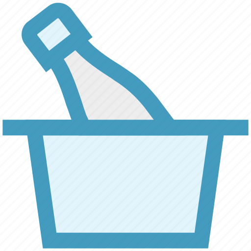 Basket, bottle, cart, celebration, party, trolley icon - Download on Iconfinder