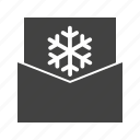 card, envolpoe, letter, snowflake