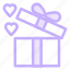 box, gift, heart, loving, present 
