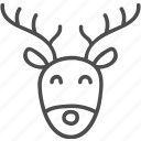 christmas, cute, reindeer, rudolf 