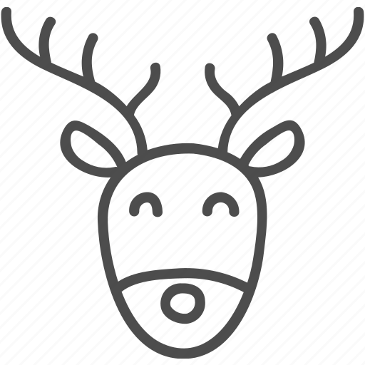 Christmas, cute, reindeer, rudolf icon - Download on Iconfinder