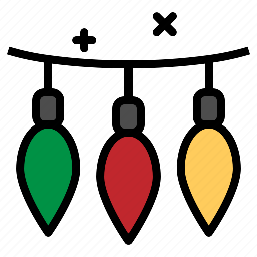 Bulb, christmas, colored, light, ornament icon - Download on Iconfinder