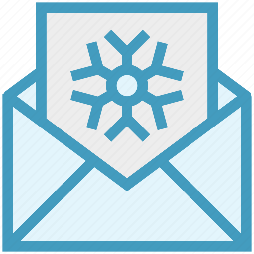 Card, christmas, envelope, letter, snowflake icon - Download on Iconfinder