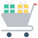 cart, christmas, gifts, gifts boxes, present