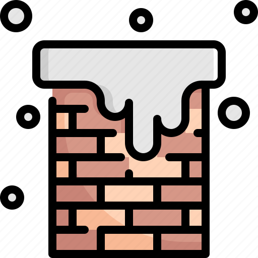 Chimney, fire, fireplace, home, house, real, snow icon - Download on Iconfinder