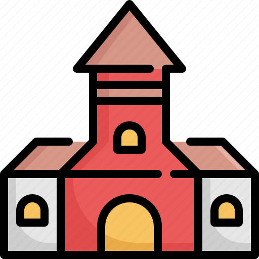 Building, christian, church, estate, house, religion, religious icon - Download on Iconfinder