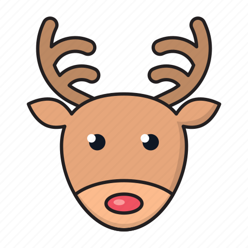 Animal, christmas, deer, face, reindeer icon - Download on Iconfinder