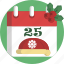 calendar, christmas, countdown, december, hat, misletoe 