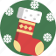 christmas, christmas eve, decoration, present, snowflake, sock 