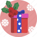 celebration, christmas, colorful, gift, misletoe, present, snowflake