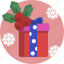 celebration, christmas, colorful, gift, misletoe, present, snowflake 