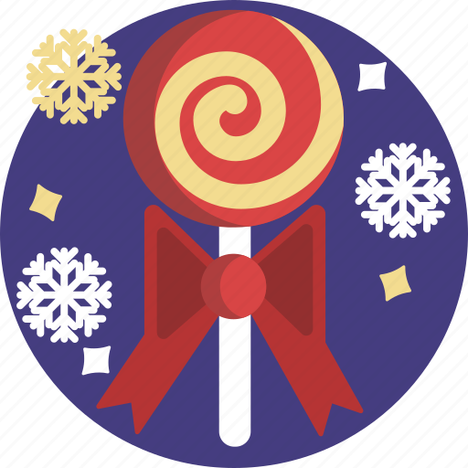 Bow, christmas, decoration, lollipop, snow, snowflake, treat icon - Download on Iconfinder